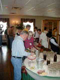 Bob and Wayne in the Buffet line.