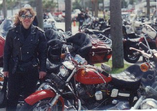 Linda and my Harley in Daytona during Bike Week.